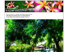 Tablet Screenshot of kauaicountryinn.com
